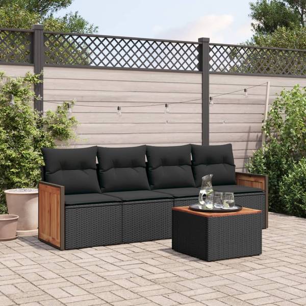 Salon de jardin 3034977-2 lot de 5 Noir