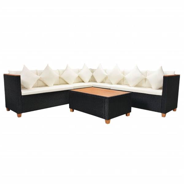 Gartenmöbel-Set 42997 (5-teilig) Schwarz - Polyester - Stahl - 60 x 39 x 95 cm