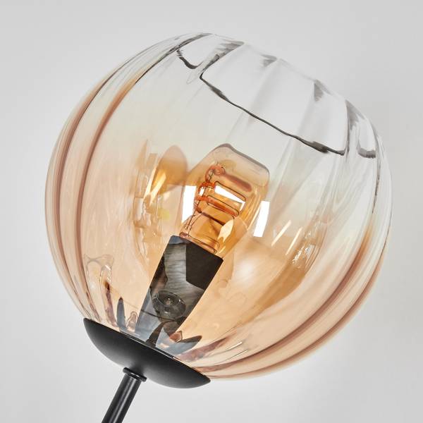 Stehlampe Cesaro Grau - Orange - Aluminium - Klarglas - 33 x 170 x 39 cm