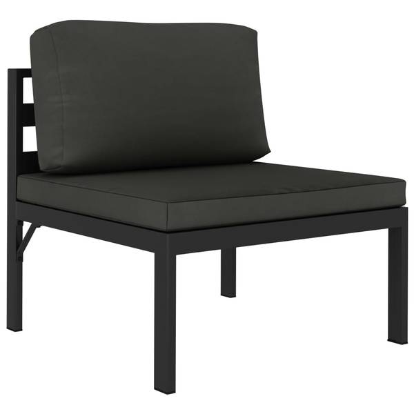 Garten-Lounge-Set 49233 (6-teilig) Grau - Aluminium - 60 x 66 x 198 cm