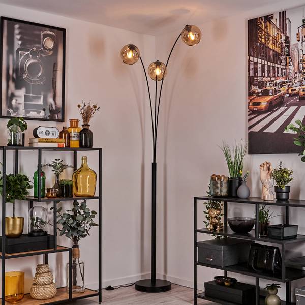 Stehlampe Cesaro Orange - Aluminium - Klarglas - 72 x 210 x 35 cm