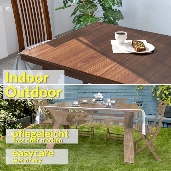 Tischdecke Schutzfolie-Klara 0,2mm Tiefe: 160 cm