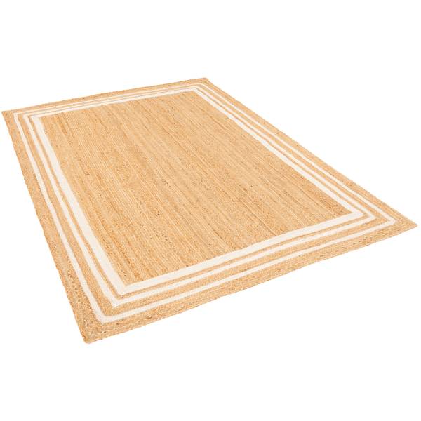 Teppich Jute Salsa Bordüre Cremeweiß - 200 x 300 cm