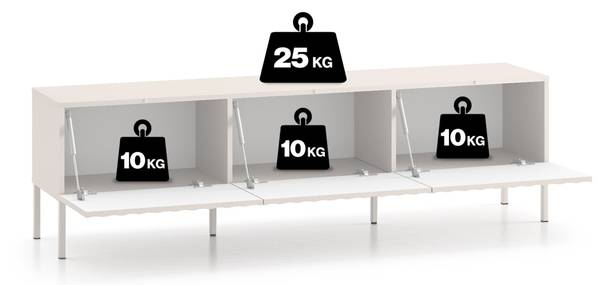 TV-Lowboard DERRIVA Beige - Melamin - 170 x 50 x 37 cm