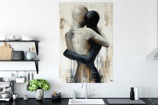 WANDTATTOO Liebe 80 x 120 cm - Durchmesser: 128 cm