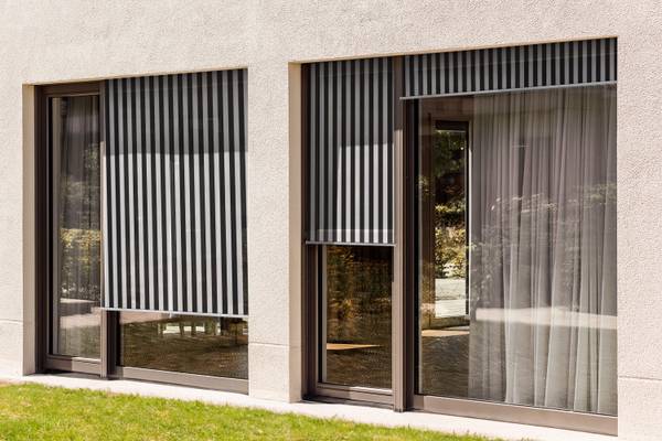 Außenrollo Linea Formalis Schwarz - Textil - 40 x 180 x 1 cm