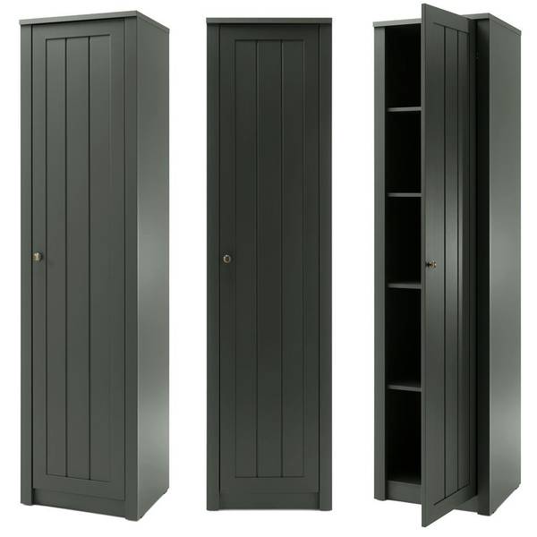 Stauraumschrank ATHEN-61-3 Grün - Holzwerkstoff - 50 x 197 x 43 cm