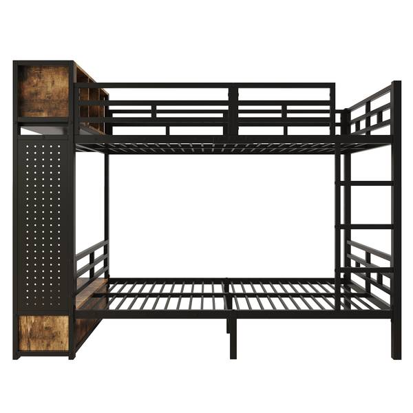 Etagenbett TIEHEI76 Ⅰ Schwarz - Metall - 126 x 177 x 234 cm