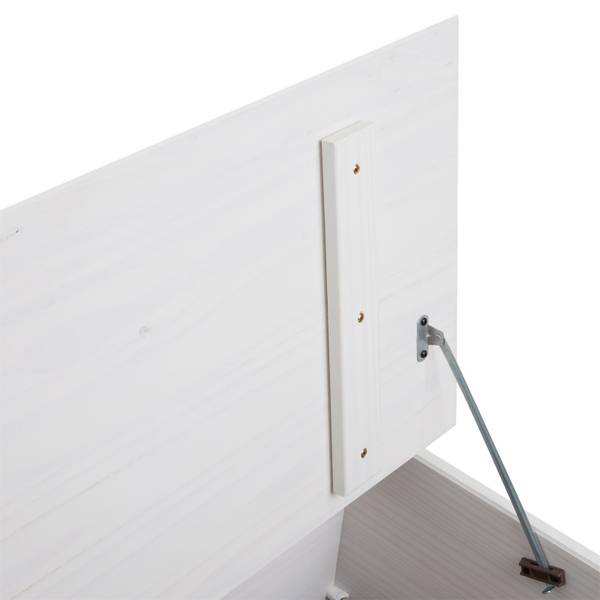 Holztruhe RURAL Weiß - Kiefer - 91 x 46 x 50 cm