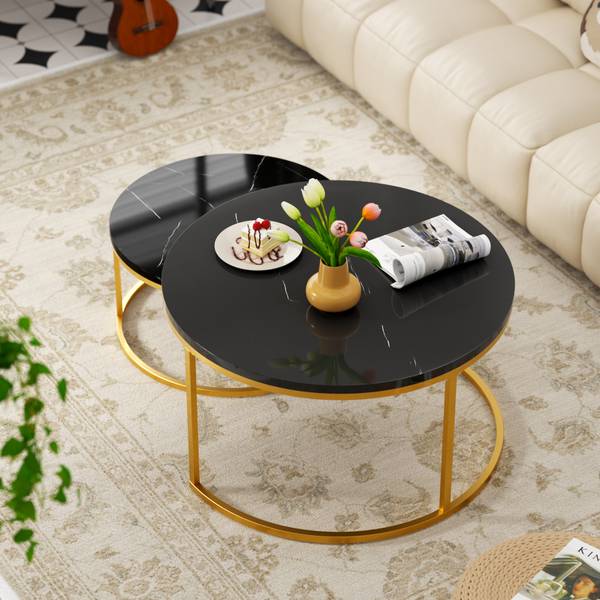 Couchtisch ZY-002 Schwarz - Gold