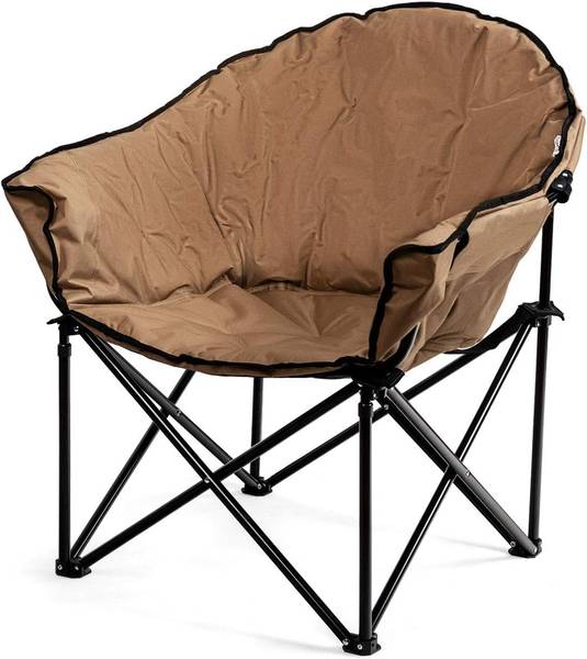 Campingstoel AB92724 bruin - metaal - 62 x 90 x 82 cm