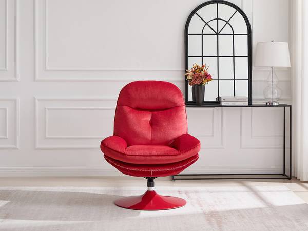 Sessel mit gerader Rückenlehne ILMACA Rot - Textil - 78 x 99 x 90 cm