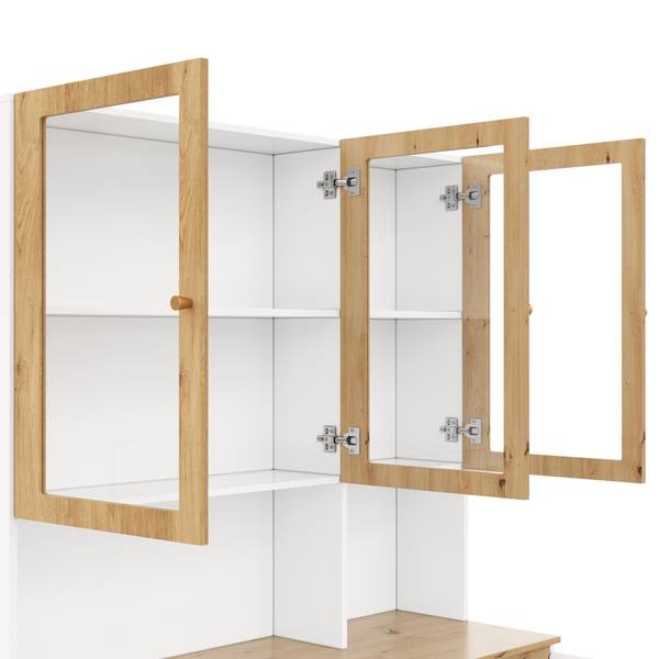 Vitrineschrank FLARECLARITY Braun - Holzwerkstoff - 120 x 200 x 40 cm