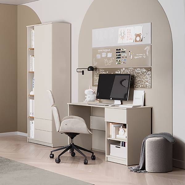 Schreibtisch FIER-129-9 Beige - Holzwerkstoff - 120 x 76 x 50 cm