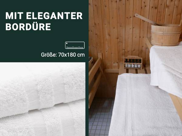 Saunatuch 00000132 2er-Set Weiß
