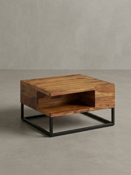 Couchtisch MAASEIK mit Staufach Braun - Sheesham - 60 x 35 x 60 cm