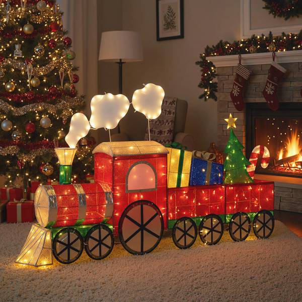 Weihnachtszug OY47329PQDE Rot - Metall - 23 x 120 x 215 cm