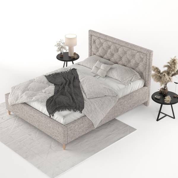 Polsterbett Lido mit Stauraum Neve Hellbraun - Liegefläche Breite: 140 cm