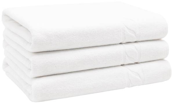 Duschtücher 00000372 3er-Set Weiß - Textil - 70 x 1 x 140 cm