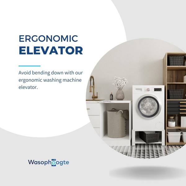 Waschmaschinen Untergestell Ecoslim Weiß - Metall - 63 x 31 x 54 cm