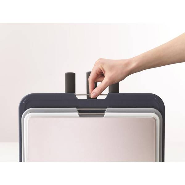 3er Set Zerkleinerer mit 3 Messern Grau - Polypropylen - 10 x 34 x 36 cm
