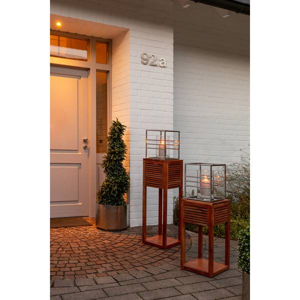 Windlicht MALIBU Silber - Metall - 26 x 30 x 26 cm