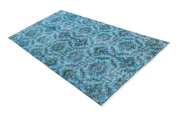 Vloerkleed Ultra Vintage DCCXII turquoise - wol - 109 x 1 x 203 cm
