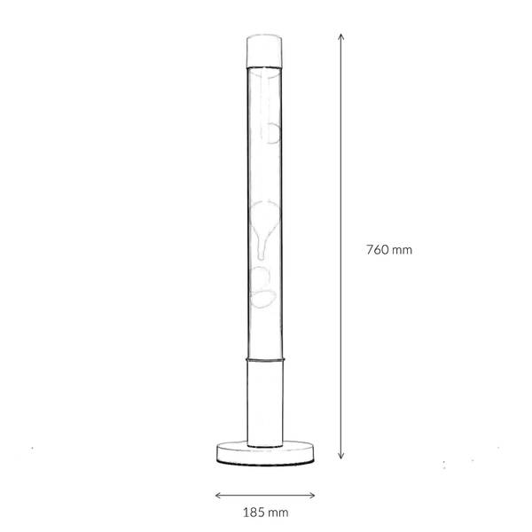 Stehlampe ALAN Blau - Violett - Glas - Metall - 18 x 76 x 18 cm