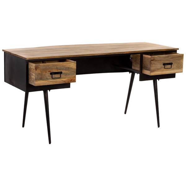 Schreibtisch 4523295360 Schwarz - Metall - 160 x 78 x 60 cm