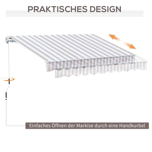 Markise 840-150V01BG Kunststoff - 245 x 150 x 295 cm