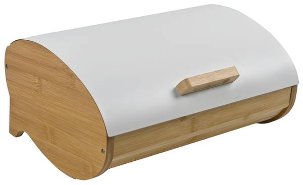 Brotbox SVEA Beige - Weiß - Holzwerkstoff - 25 x 16 x 35 cm