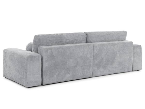 Hoekbank Puffy lichtgrijs - hoek vooraanzicht rechts - chenille