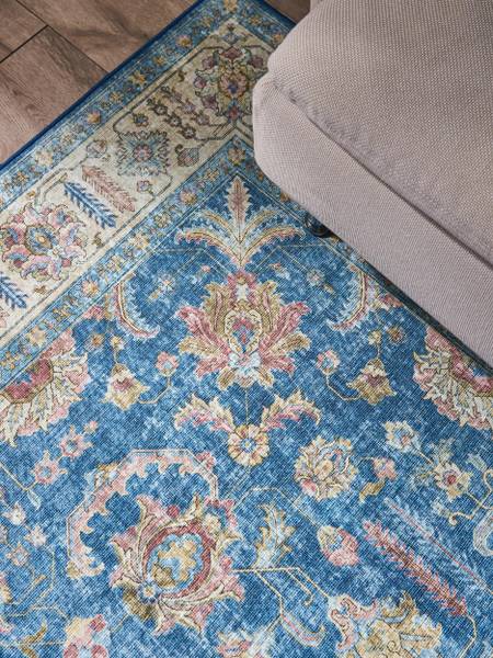 Waschbarer Teppich Laury Blau - 120 x 170 cm
