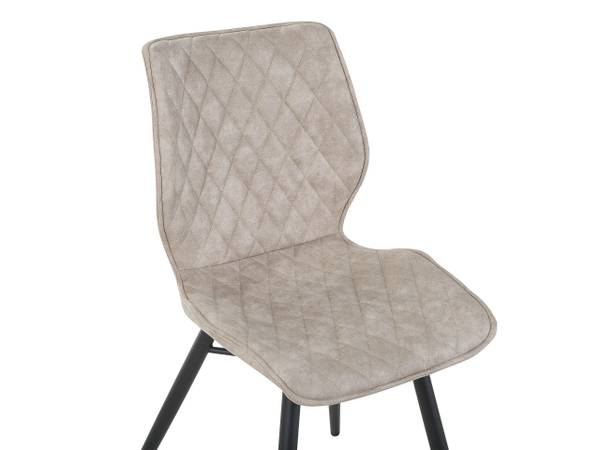 Stuhl LISLE 2-tlg Beige - Schwarz