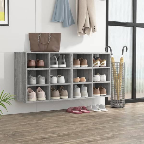 Armoire à chaussures 3015412-2(lot de 2) Gris - Bois manufacturé - 52 x 50 x 30 cm
