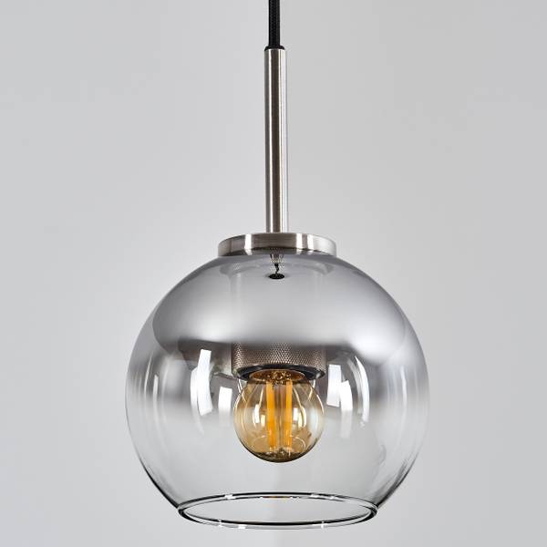 Deckenleuchte Cesaro Grau - Aluminium - Klarglas - 80 x 140 x 80 cm