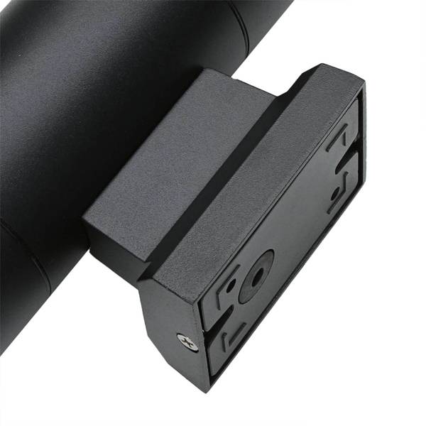 Wandleuchte TREASA Schwarz - Glas - Metall - 12 x 25 x 12 cm