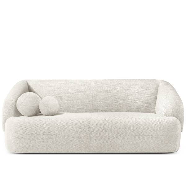 Canapé individuel VIRA Blanc - Gamme chenille