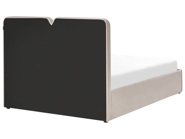 Doppelbett ARBOIS Beige - Schwarz - Liegefläche Breite: 140 cm
