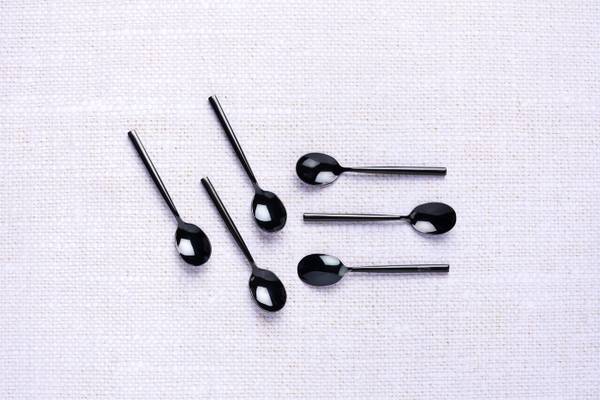 NILS Teelöffel-Set, 6-teilig Schwarz