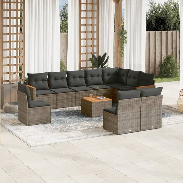 Garten-Lounge-Set 3035937-2 11-teilig Grau
