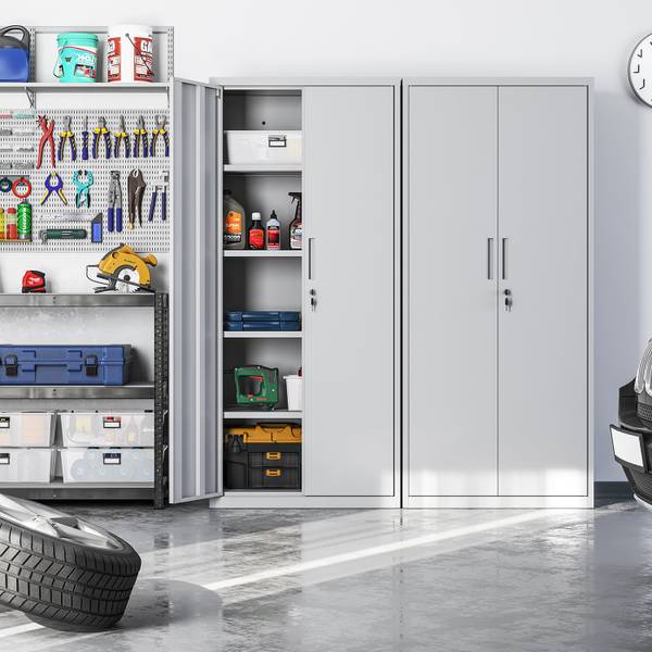 Aktenschrank Abuja Grau - Metall - 40 x 180 x 80 cm