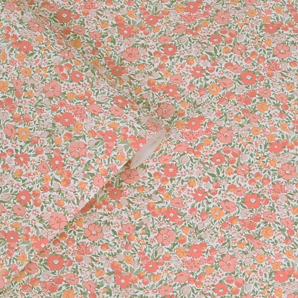 Vliestapete Loveston Chrysanthemen Pink