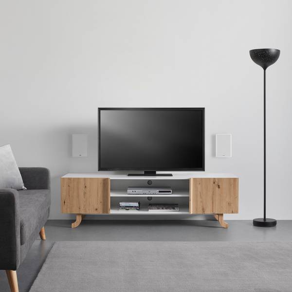 TV-Element VIRA Braun - Weiß - Holz teilmassiv - 172 x 50 x 43 cm