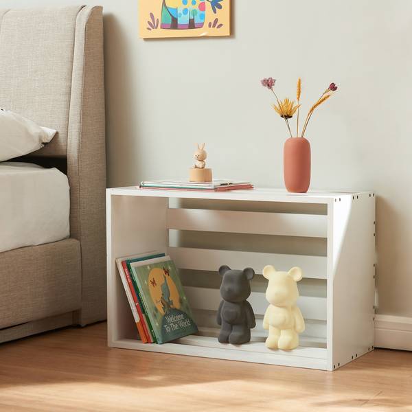 Beistelltisch Rønde Weiß - Holzwerkstoff - 64 x 43 x 33 cm