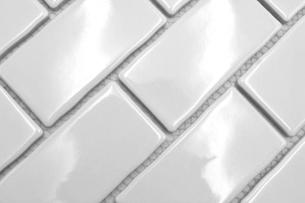 Mosaikfliesen HSS 238 Weiß - Keramik - 27 x 27 x 27 cm