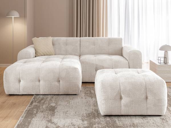 Polsterhocker Kozy Hellbeige