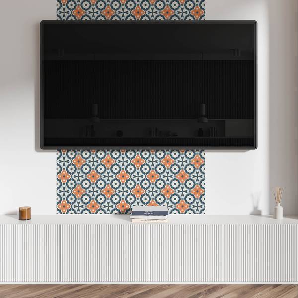 Vinylfliese KachelBlume 20er-Set 20 x 20 cm