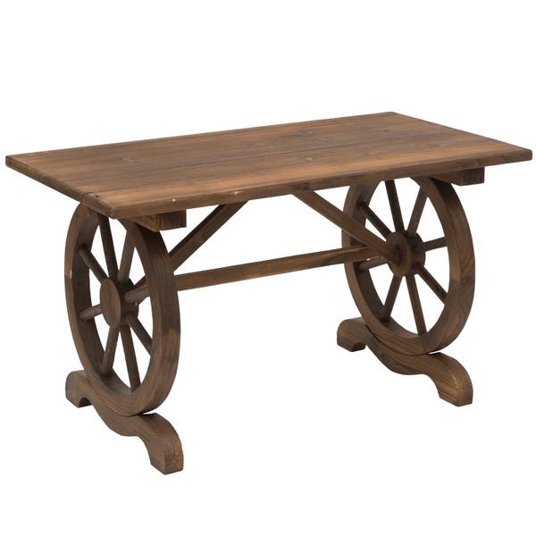 Gartentisch 84B-361 Braun - Massivholz - 60 x 65 x 110 cm