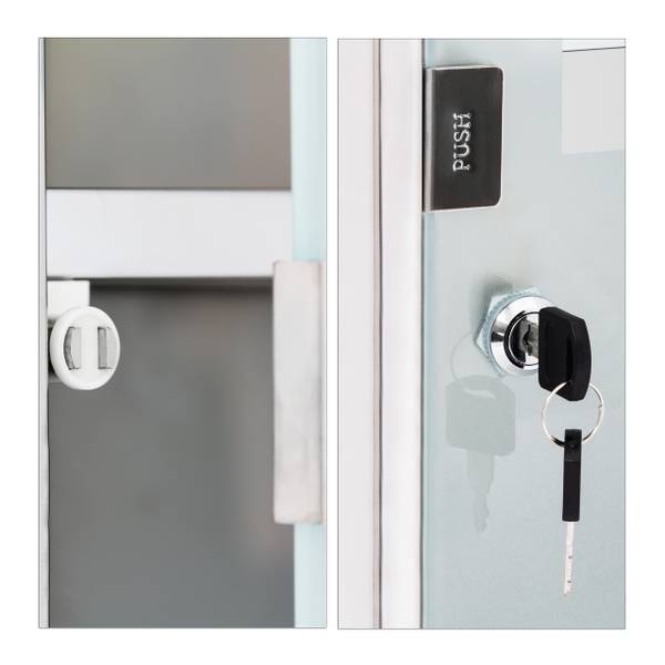 Medizinschrank EMERGENCY Edelstahl XL Silber - Edelstahl - 30 x 51 x 18 cm